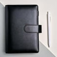 thumbnail image 6 of A6 Cover 5 X 7 6 Ring Pu Leather Notebook Cover Refillable A6 With Buckle Closure Filler Paper Loose Leaf Personal Planner Notebook Easy To Use, 6 of 7