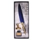 thumbnail image 1 of Pluma Pluma Exquisita Vintage Elegante Acero Inoxidable Escritura Suave Pluma Resistente Al Desgaste Azul, 1 of 5