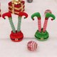 thumbnail image 2 of piezas de piernas de elfo navideñas para decoración de fiestas, adornos de exterior, piernas de elfo de peluche, 2 of 8