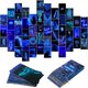 thumbnail image 1 of Wdftyju Kit de collage de pared estética Pósteres estéticos para decoración (Blue Neon-50PCS) Wdftyju 5hd8zr2fg5pd4zb1D10, 1 of 1