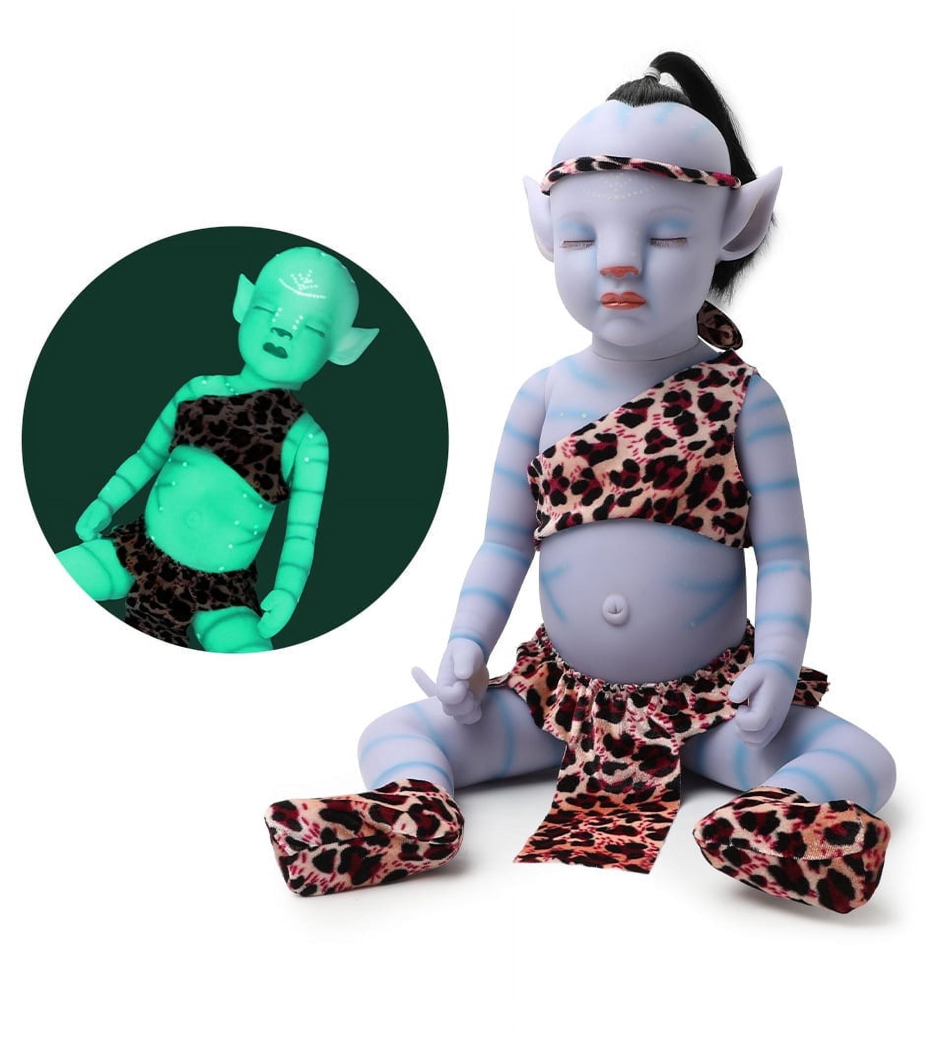 12 Inches Night Light Avatar Realistic Reborn Baby Dolls Boys And Girls Full Vinyl Washable Alive LOL Toys Gift For Children