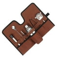 thumbnail image 4 of Haofy Canvas Cocktail Set Carry Bag Portable Folding Roll Strap Professional Mixology Bartender Bag for Camping Outdoor, 4 of 7