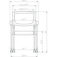 thumbnail image 4 of Lorell, Plastic Arms Mesh Back Nesting Chair, 2 / Carton, 4 of 6