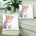 thumbnail image 2 of MKHERT Cute Kitten Cat Pillowcase Pillow Protector Cushion Cover 18x18 inch,Set of 2, 2 of 3