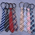 thumbnail image 2 of Suéter informal de moda con cremallera y corbata pequeña para mujer, uniforme a cuadros, sin golpes, para estudiantes, combina con todo, para hombre, 2 of 2