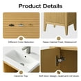 thumbnail image 5 of Vanity Art 20" Bathroom Vanity Cabinet with Ceramic Undermount Sink, Freestanding Storage Cabinet with Ceramic Top, and Removable Shelve, 5 of 6