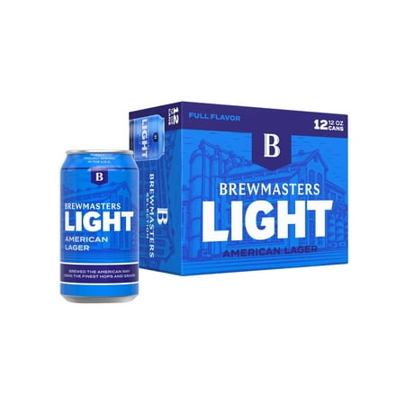 Brewmasters Selection Light American Lager Beer, 12 Pack, 12 fl oz Cans, 4.2% ABV