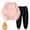 Pink, variant on lulshou Toddler Kids Boys Girls Sweatshirt Sweatpants Set Candy Color Solid Color Thickening Warm Leggings Casual Kids Sports Pants Hoodies Set on Clearance