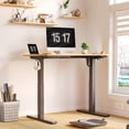 thumbnail image 6 of FEZIBO 48" x 24" Height Adjustable Standing Desk, Electric Stand Up Table, Sit Stand Home Office Desk with Splice Board, Black Frame/Bamboo Finish Top, 6 of 10
