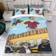 thumbnail image 4 of Sr. Birchum Conjunto de sábanas temático, trío de piezas, cómodo y amigable con la piel, diseño único, regalo de decoración para el hogar para familiares, amigos y fans,173cm *218cm, 4 of 6