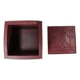 thumbnail image 5 of Frank Lloyd Wright Lake Geneva Tulip Art Glass Textile Block Petite Trinket Box, 5 of 8