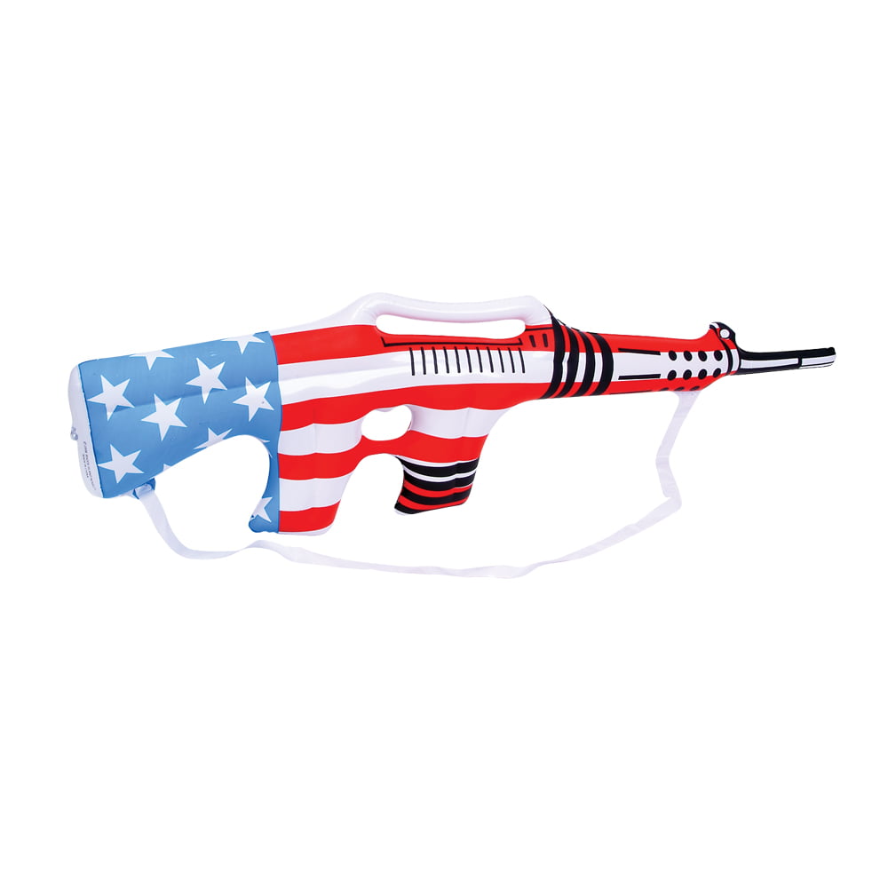 STRIPES RIFLE GUN TOY BLOW UP WEAPON 36" GIANT INFLATABLE USA AMERICAN STARS 