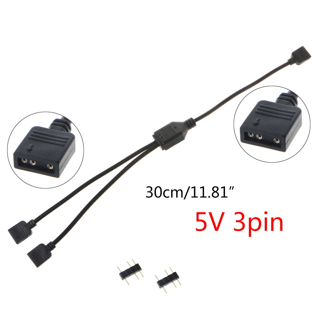 BESTYO RGB Splitter Cable 3Pin Adapter Cable CPU Fan Connector Hub - Walmart.com
