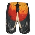 thumbnail image 3 of Fotbe Retro Space Rocket Launch Trajes de Baño Estampados para Hombre, Shorts de Verano de Secado Rápido, Ropa de Playa, Bañadores-Large, 3 of 6