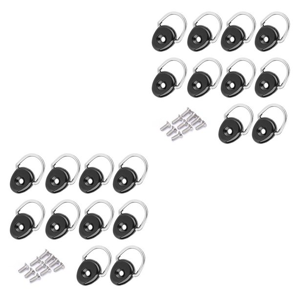 Kenally 10 piezas de amarre de Kayak de acero inoxidable, anillos de amarre de carga para remolque de caravana, suelo de superficie, piezas de Type2 NO2