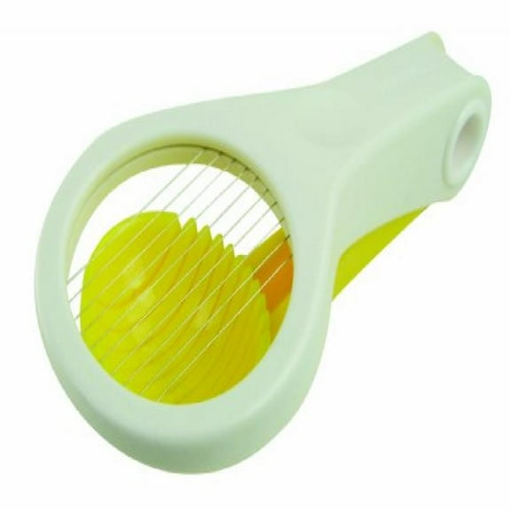 Casabella Hand Held Egg Slicer, Yellow and White