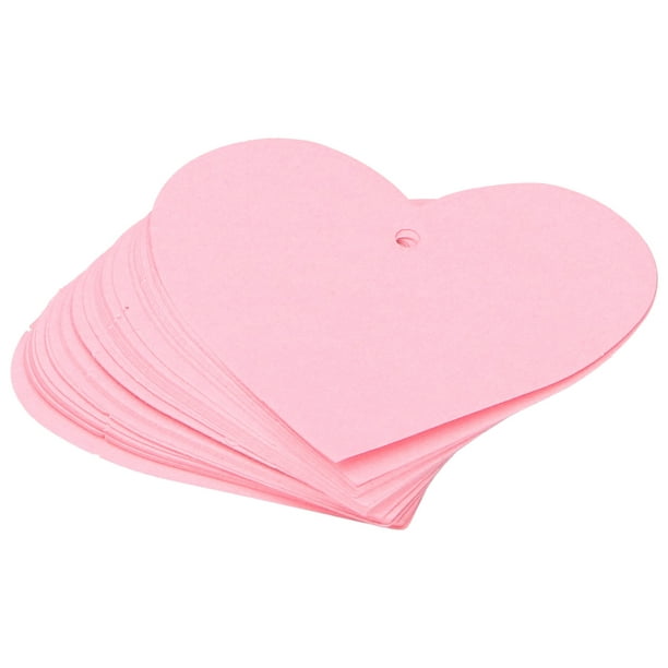 Ccdes étiquette-cadeau, étiquette en forme de coeur, 4 sac en forme de coeur  étiquette papier cadeau étiquette fête d'anniversaire mariage artisanat  fournitures rose