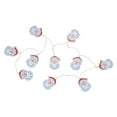 thumbnail image 3 of 10-Count Warm White LED Metal Santa Face Christmas Fairy Lights 4' Copper Wire, 3 of 3