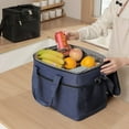thumbnail image 2 of Large Lunch Bag Women Men 33L Double Deck Lunch Box Insulated Cooler Bag Reusable Adult Lunch Bag Men for Car, Work, School, Picnic, 2 of 7