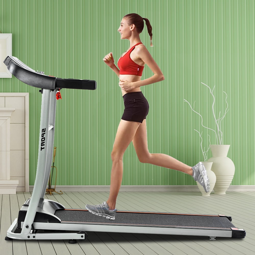 SEGMART Electric Foldable Treadmill, Electric Motorized Treadmill with MP3/Audio Auxiliary Port, 15.8'' Wide Tread Belt, 7.5 MPH Max Speed, Easy Assembly Running Machine for Home & Gym Cardio, S8507