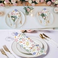thumbnail image 3 of Easter Eggs Cloth Napkins, Spring Carrots Botanical Flowers Butterfly Washable and Reusable Dinner Napkins Set of 4, Table Napkin for Kitchen Party Birthday Wedding Hotel Housewarming 20"x20", 3 of 9