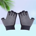 thumbnail image 2 of Non-slip Workout Gloves Half Finger Cotton Gloves Machine Comfortable Knitted Gloves for Yoga Sports(Dark Grey), 2 of 5