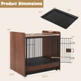 thumbnail image 3 of Gymax Dog Cage Furniture w/Removable Tray & Lockable Door Adjustable Foot Pads, 3 of 9