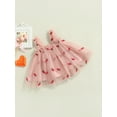 thumbnail image 3 of Xingqing Robe d'Été Adorable pour Bébés Filles, Douce, à Bretelles, Sans Manches, à Fleurs Imprimées, en Dentelle, Tutu, Robe Soleil, 3 of 7