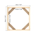 thumbnail image 2 of Unique Bargains Canvas Stretcher Bars Kit, 12x8 Inch Rectangle Solid Wood Frame for Paint, Prints, Oil Paintings, Wood Color, 2 of 5