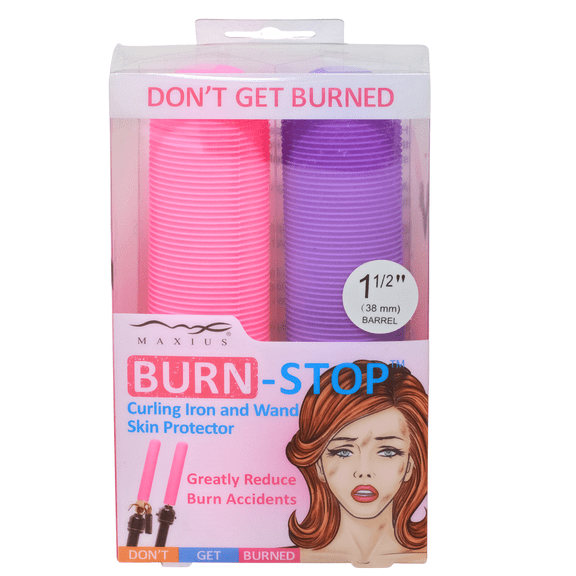 Maxius Burn-Stop 1 1/2" (38mm Barrel) Curling Iron and Wand Skin Protector 2 Pack