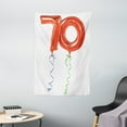 thumbnail image 1 of 70th Birthday Decorations Tapestry, Seventy Birthday Crazy Party Flying Balloons Art Print, Wall Hanging for Bedroom Living Room Dorm Decor, 40W X 60L Inches, Red Green and Blue, by Ambesonne, 1 of 2