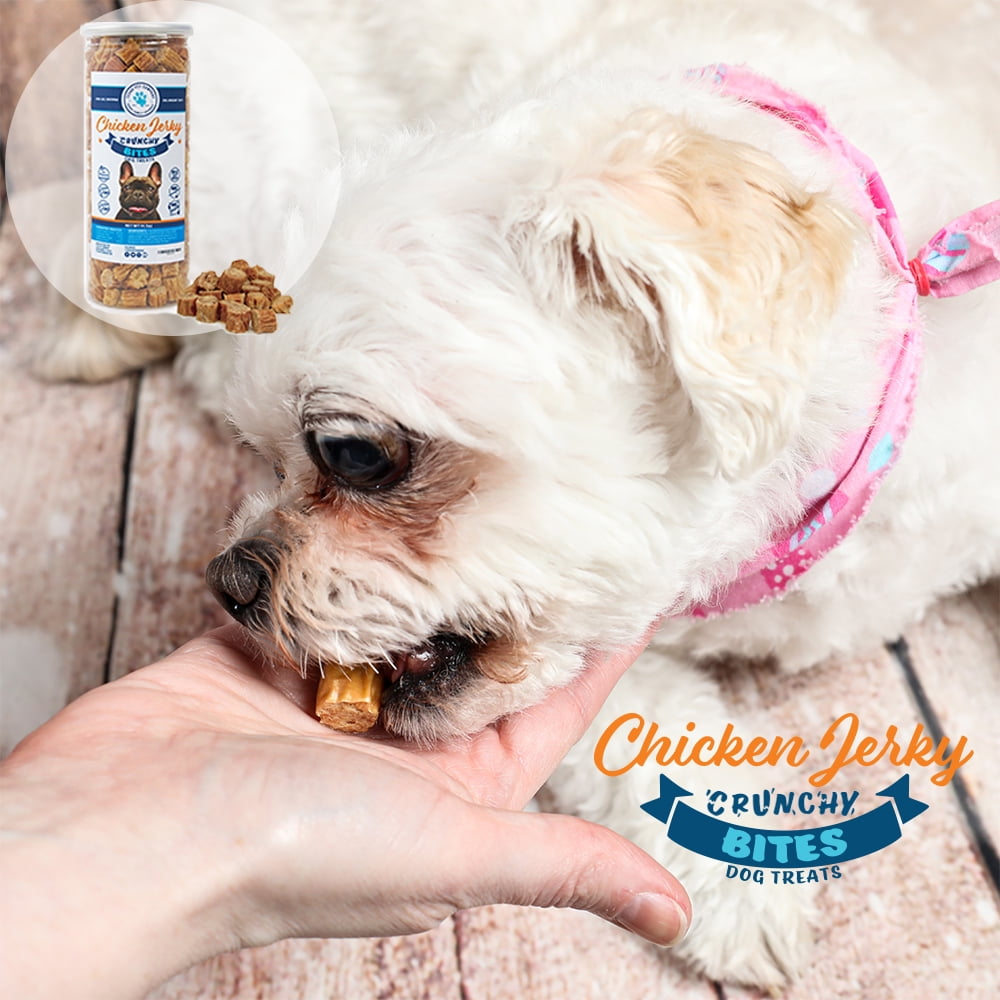 Texas Pet Company Chicken Jerky Crunchy Bites Dog Treats Chicken Flavor 14.5 oz Jar New