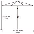 thumbnail image 4 of hometrends 9 ft. Round Market Umbrella, 4 of 8