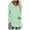 Mint Green, variant on WREESH Womens Fashion Plus Size Tunic Tops Solid Color T-Shirt Long Sleeves Blouse V-Neck Casual Tops Pullover Olive Green