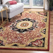 SAFAVIEH Classic Chandler Oriental Wool Area Rug, Burgundy/Black, 5' x 8'