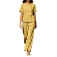 thumbnail image 3 of TaTaai Two Piece Plus Size Sets for Women Short Sleeve Button Down Top Wide Leg Pants Casual Summer Outfits, 3 of 8