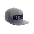 thumbnail image 2 of Classic Snapback Referee Hat High Profile Flat Bill Visor Adjustable Back Cap, Grey Navy, 2 of 3