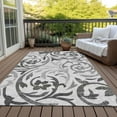 thumbnail image 6 of Addison Rugs Chantille Indoor/Outdoor Transitional Swirls Gray Washable Rectangle Rug, 10' x 14', 6 of 6