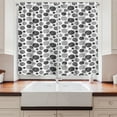 thumbnail image 2 of Abstract Curtains 2 Panels Set, Hand Drawn Circular Doodle Lines Dots Swirls Pattern Monochrome Simplistic Design, Window Drapes for Living Room Bedroom, 55W X 39L Inches, Black White, by Ambesonne, 2 of 3