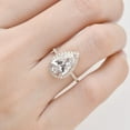 thumbnail image 4 of solitaire jewels 3CT Pear Halo Moissanite Engagement Ring For Women, 10K Rose Gold, 4 of 5