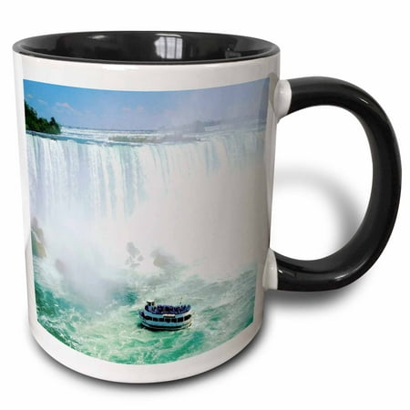 3dRose Maid Of The Mist Boat Under Niagra Falls - Two Tone Black Mug,