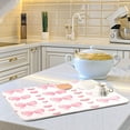 thumbnail image 6 of Kitchen Drying Mat 16x18In Drying Dish Mat Dish Drying Mats Kitchen Countertop Multi-Function Drain Drying Mat Kitchen Table Pink Bow, 6 of 8