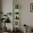 thumbnail image 5 of Premium 5-Tier Diamond Glass Display Case with 5 Dynamic LED Modes, Tempered Glass Curio Cabinet for Collectibles, Floor-Standing Showcase for Home, Office, 5 of 9