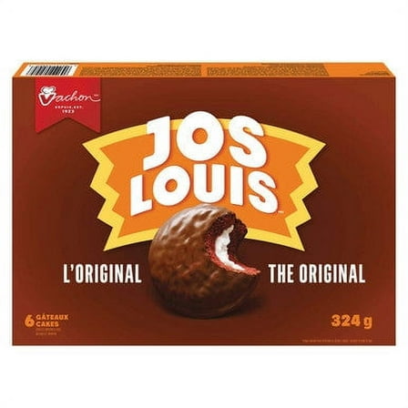 Vachon Jos Louis the Original, 6-delicious Sponge Cake with Vanilla-flavoured Creme Filling, 324g/11.4 Oz