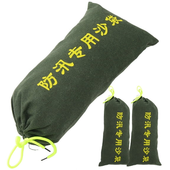 Yongwei 3Pcs Anti-flood Sandbag Flood Barrier Wear-resistant Sandbag Thick Canvas Sandbag for Flooding