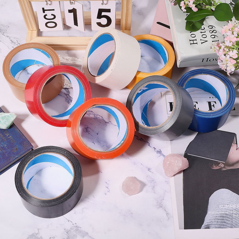 8 Rolls 8 Colors Adhesive Patch Tape Floor Marking Tape for Fixing Carpet Clothing Patches Mixed Color 50mm 20m/roll 1 roll/color