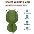 thumbnail image 4 of Uxcell Sweat Wicking Cap Dew Rags Skull Cap Football for Men Dark Green, 4 of 4