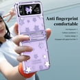 thumbnail image 2 of Allytechgroup Galaxy Z Flip 4 Case, Stars Design Hinge Protection Shockproof Slim Fit Shell Cover Anti-Scratch Transparent Clear Back Cover Phone Case for Samsung Galaxy Z Flip4, Purple, 2 of 7
