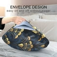 thumbnail image 4 of Yayeee Pillowcase Standard Size Set of 2 Satin Wrinkle Resistant Envelope Pillow Case, Blue Art Pattern, 4 of 8