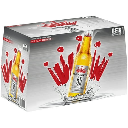 Budweiser Select 55 Light Beer, 18 Pack 12 fl. oz. Bottles, 2.4% ABV